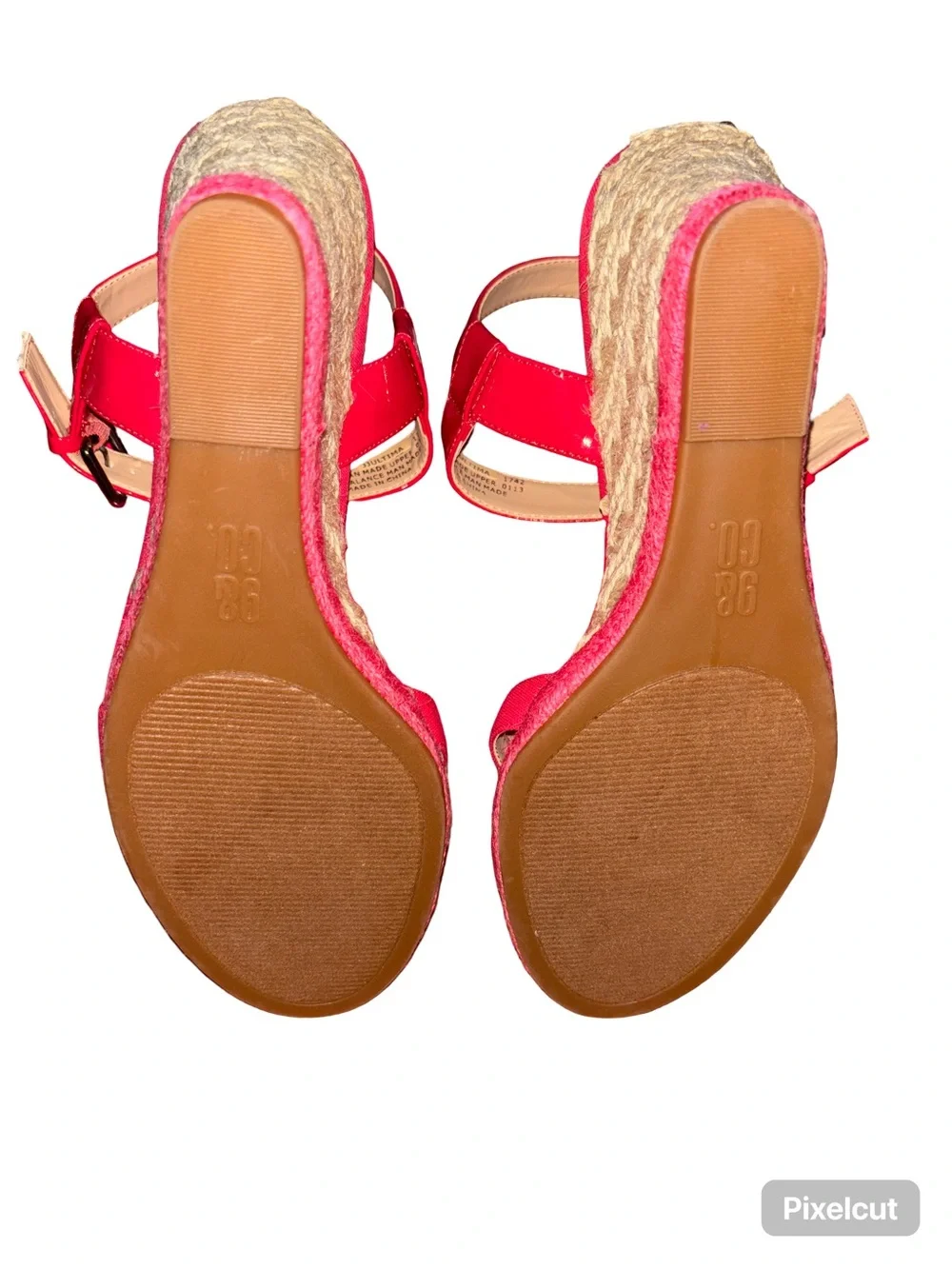 9 & Co. Fuchsia Strappy Block-Heel Sandals